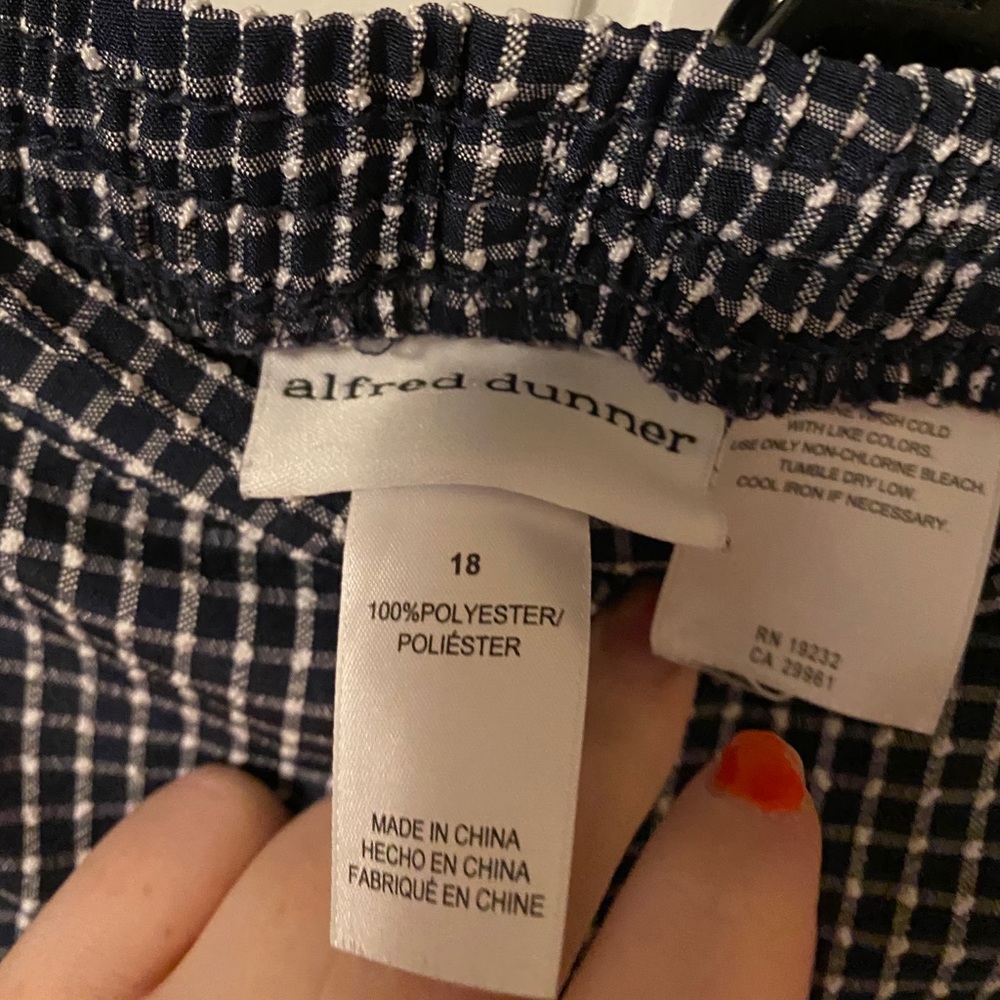 black and white pants